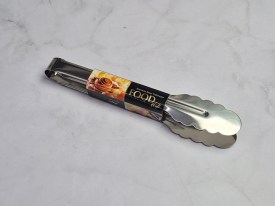 PINZA ACERO p/SERVIR PUNTA ONDULADA  24cm